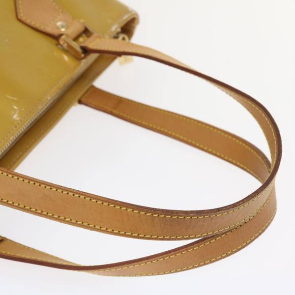 LOUIS VUITTON Monogram Vernis Houston Hand Bag Yellow M91055 LV Auth hk567 - Picture 8 of 16